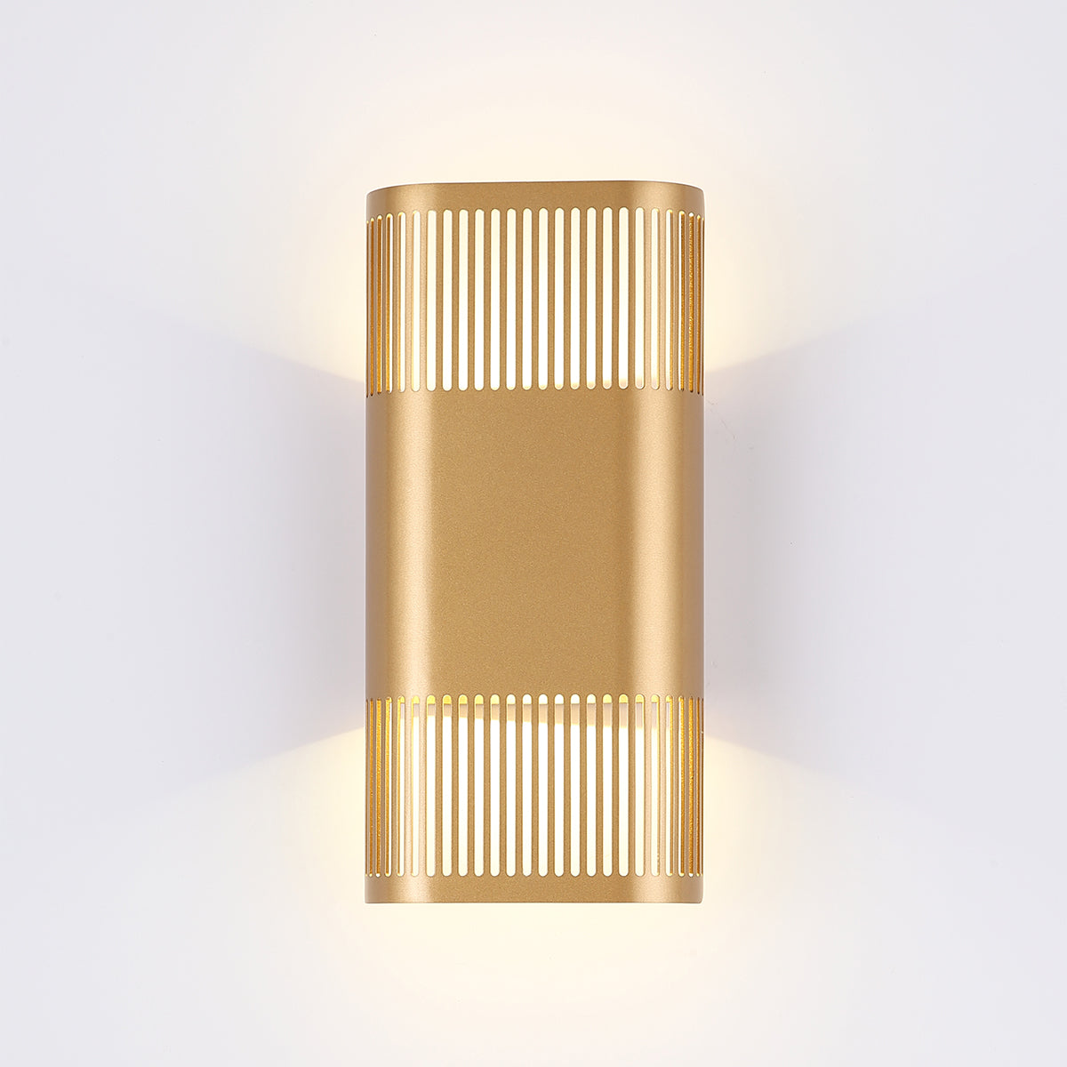 Haxby Gold Up and Down 2 Light Tri-Colour LED Contemporary Exterior