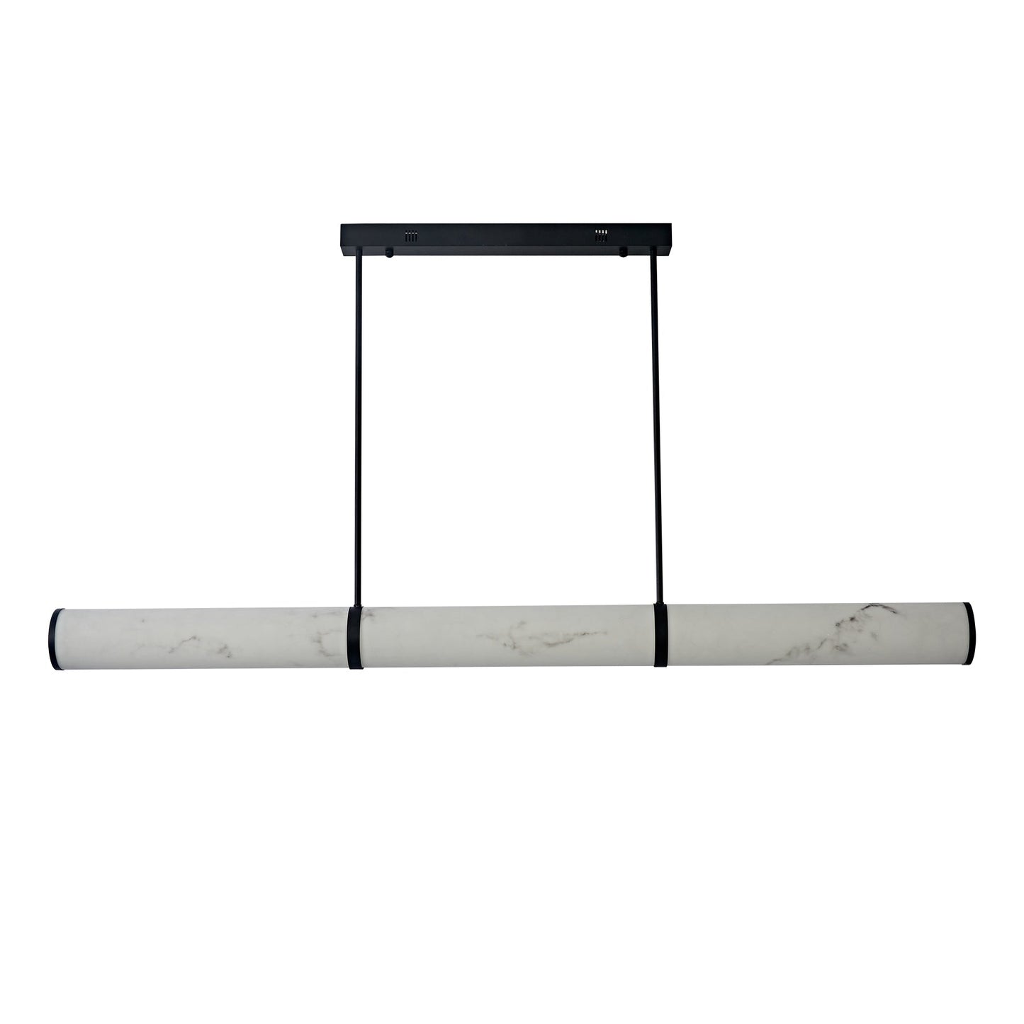 Jessica Black and Marble-Look 1500mm LED Tri-Colour Linear Contemporary Pendant