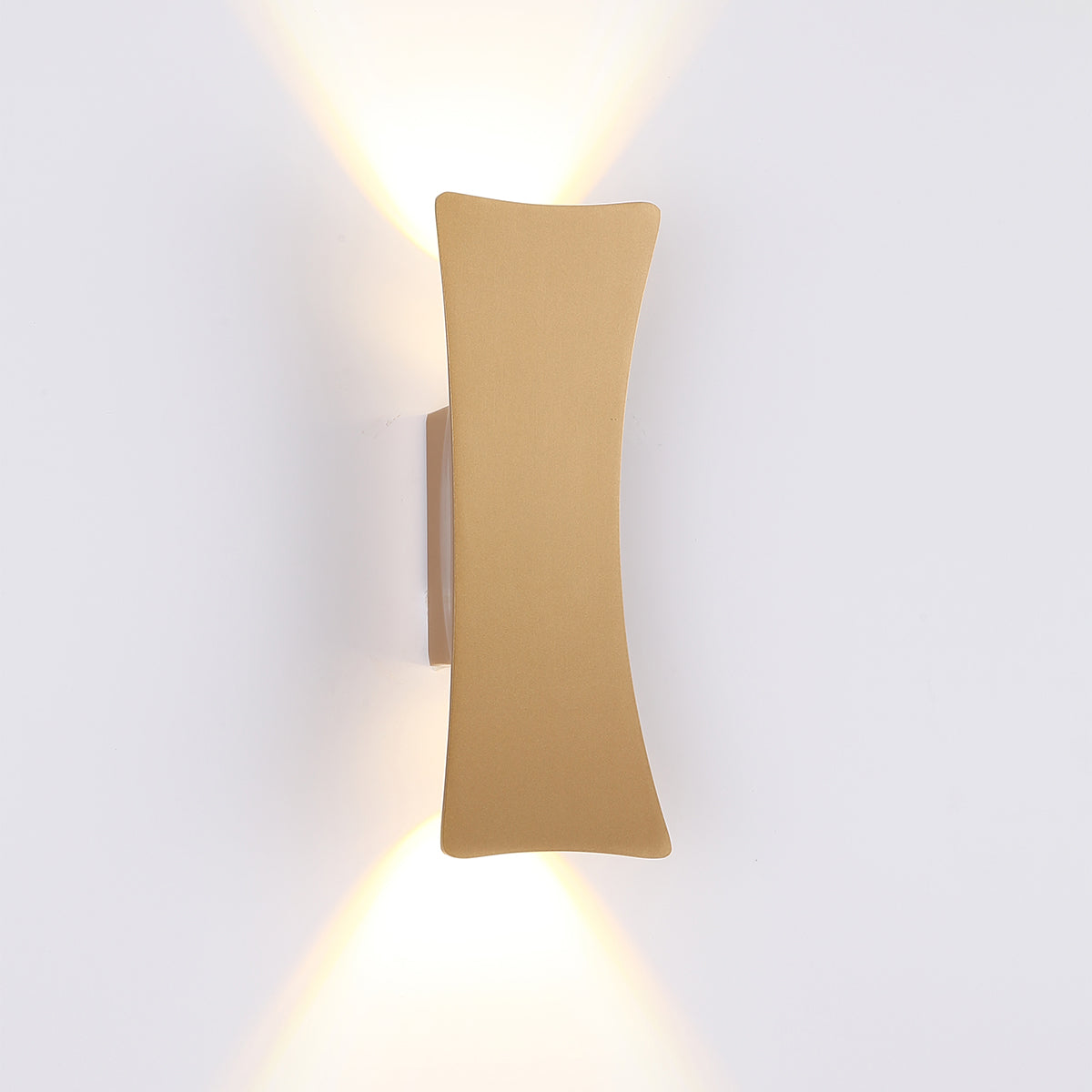 Lodden Gold Up and Down 2 Light Tri-Colour LED Contemporary Exterior