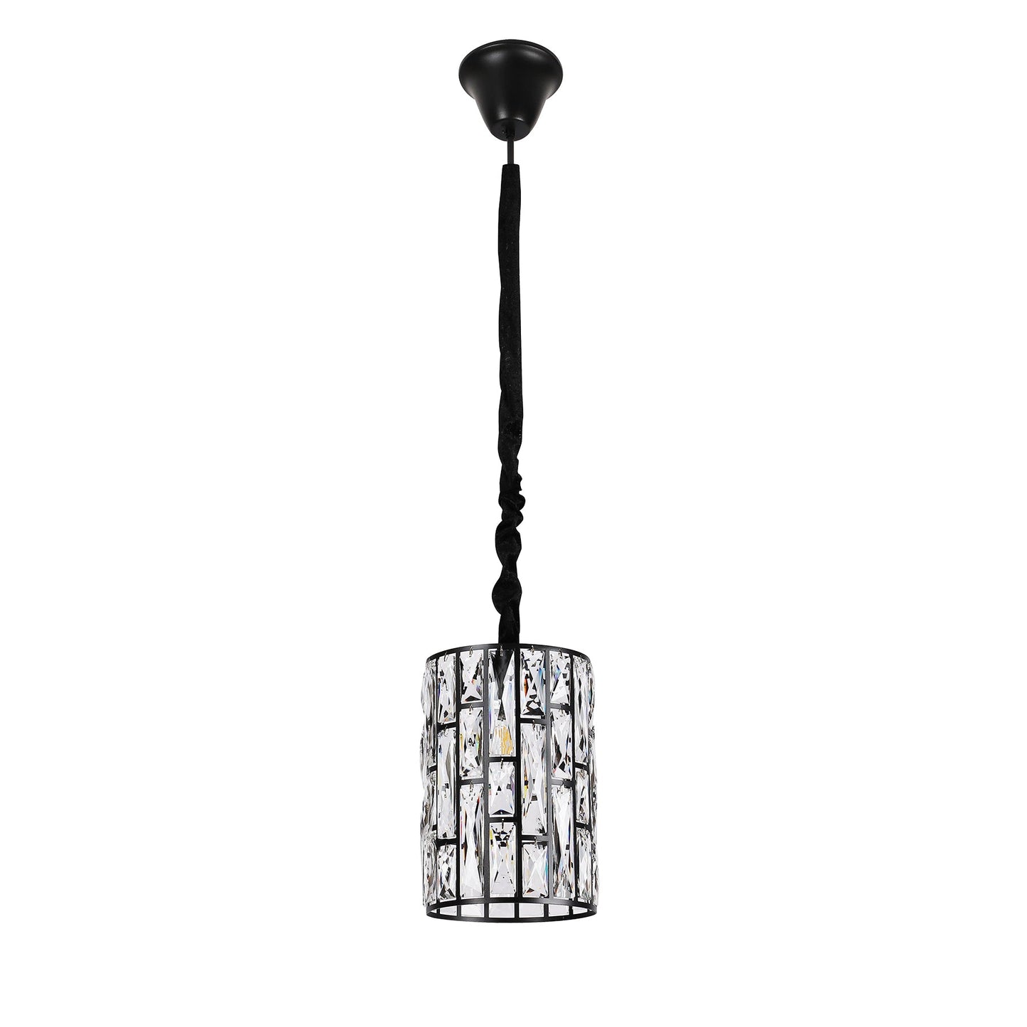 Sorrento Black 200mm Round Classic Crystal Chandelier