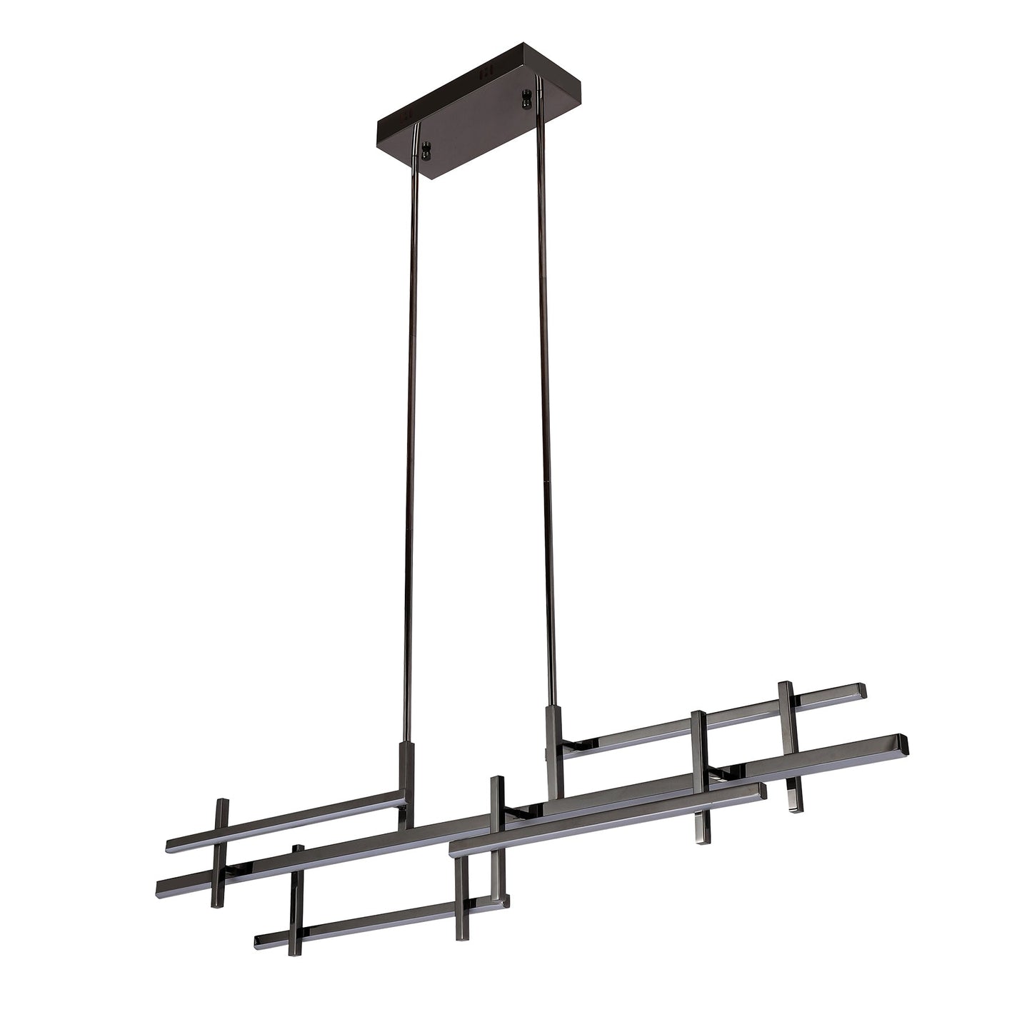 Yukon Gunmetal 1200mm Tri-Colour Remote-Controlled LED Contemporary Linear Pendant