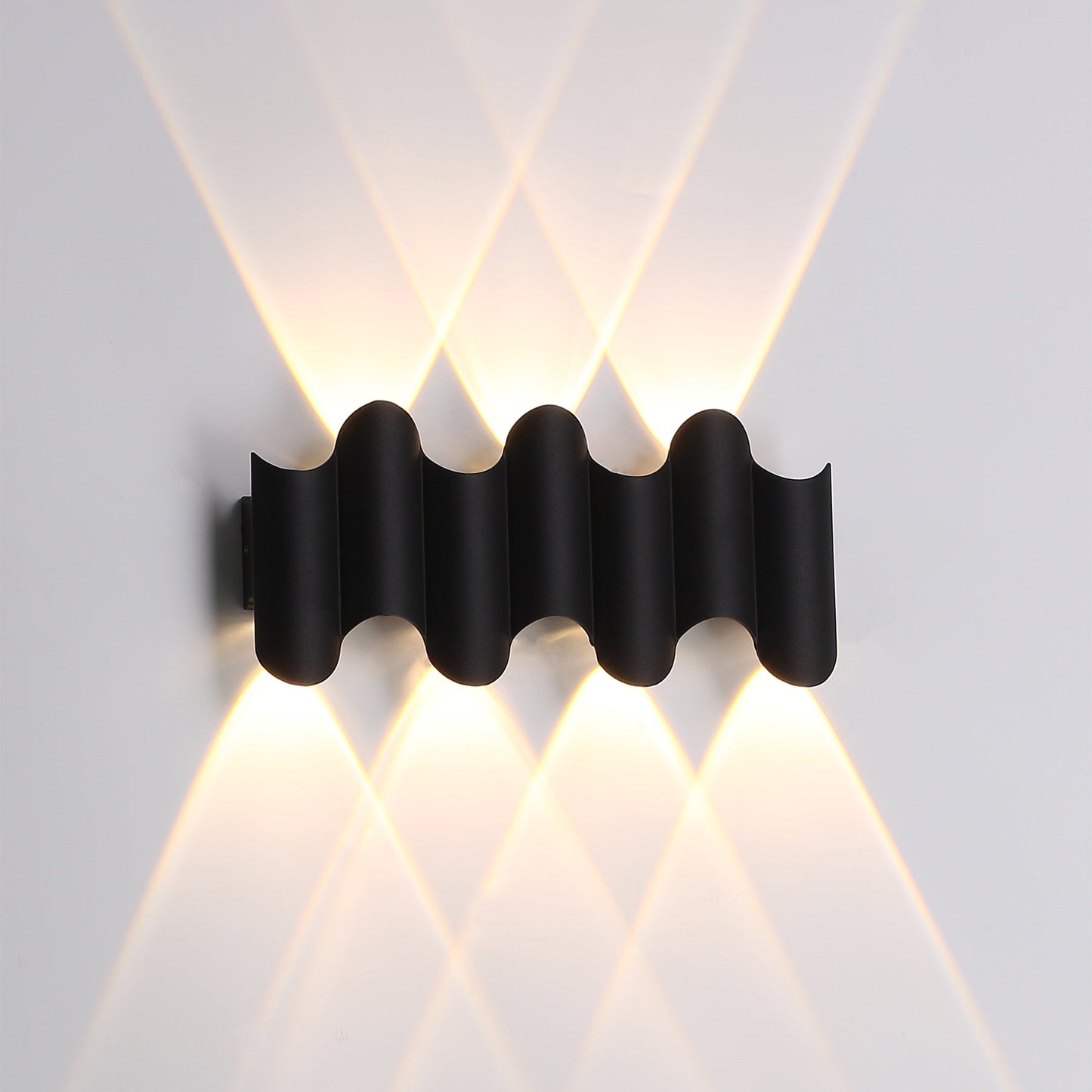 Anela 255 Black Up and Down Tri-Colour LED Contemporary Exterior