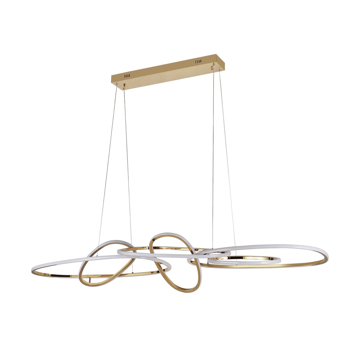 Armani Satin Gold 1600mm Tri-Colour Remote-Controlled LED Contemporary Linear Pendant