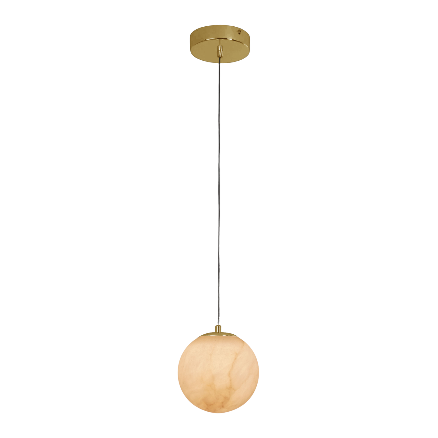 Bianca 150 1 Light Gold with Alabaster Modern Pendant