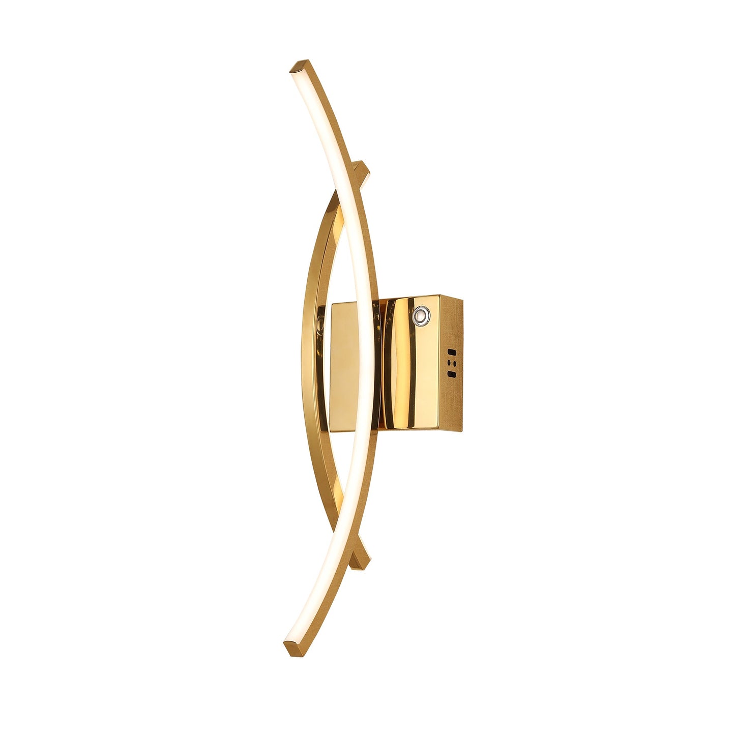 Catania Gold Tri-Colour Remote-Controlled LED Contemporary Wall Light