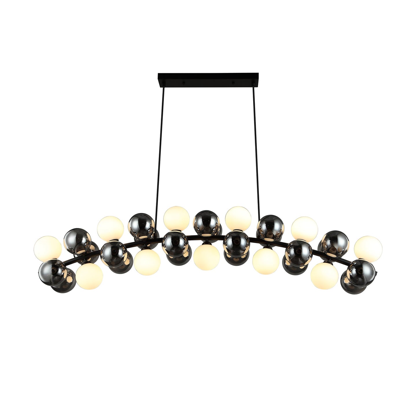 Cortese 131cm Linear Curved Multi Light Pendant