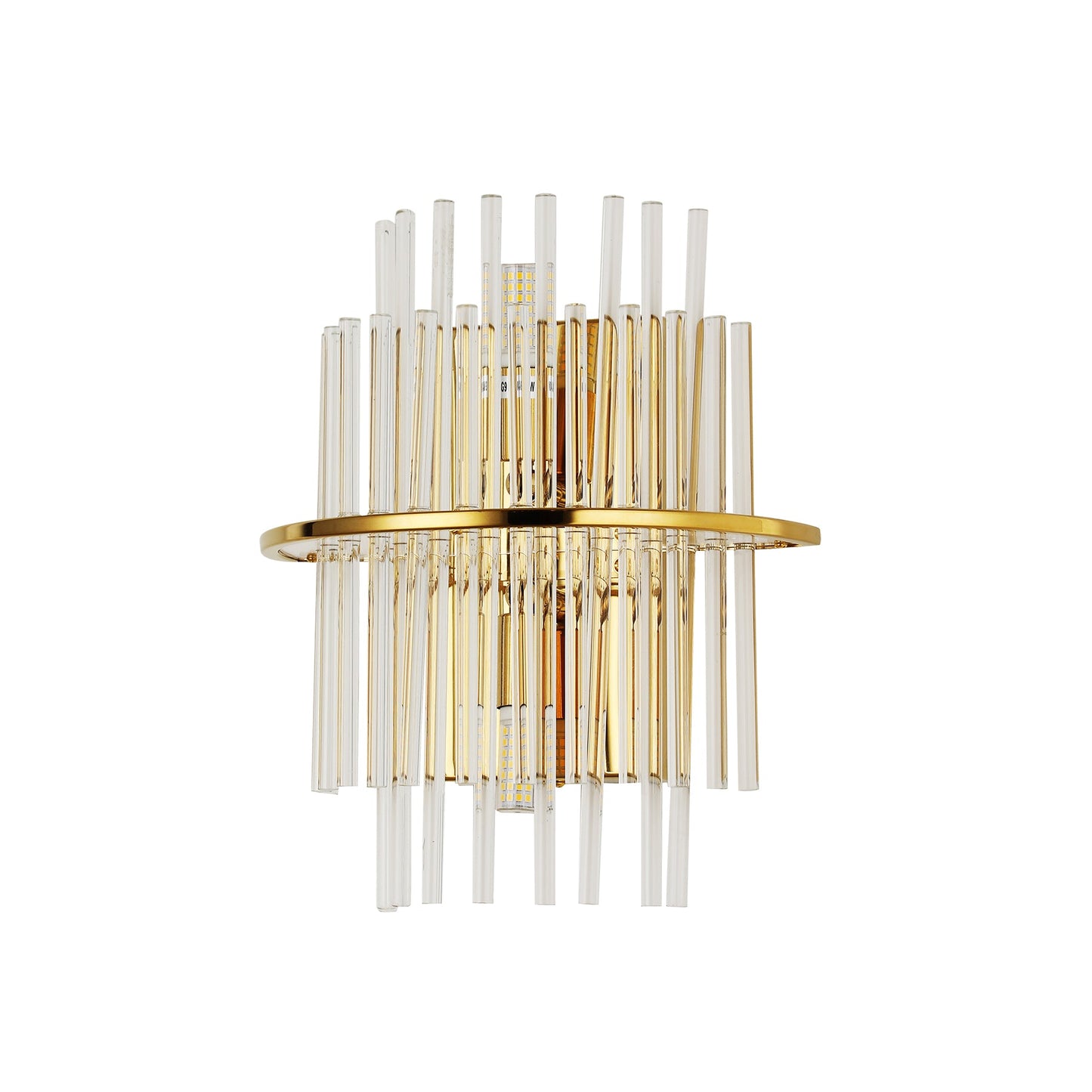 Divasa Gold and Clear Modern Crystal Wall Light