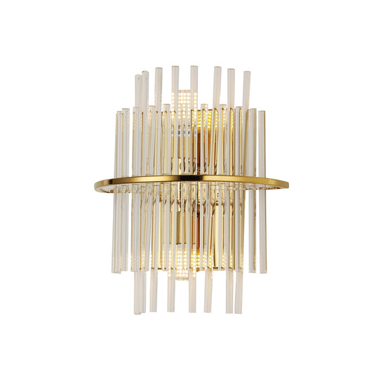 Divasa Gold and Clear Modern Crystal Wall Light