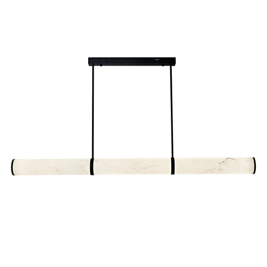 Jessica Black and Marble-Look 1500mm LED Tri-Colour Linear Contemporary Pendant