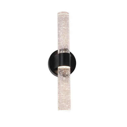 Kristin Black and Bubble Glass 41cm Tri-Colour LED Indoor Wall Light