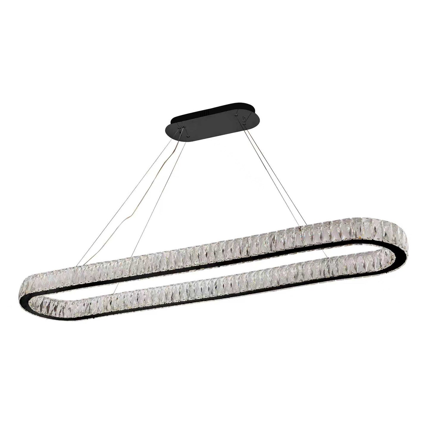 Lumia 1500mm Gunmetal and Crystal Tri-Colour Remote Controlled Chandelier