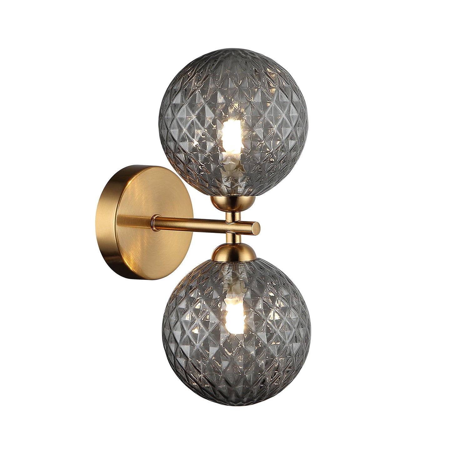 Marco Bronze and Smoke 2 Light Modern Wall Light