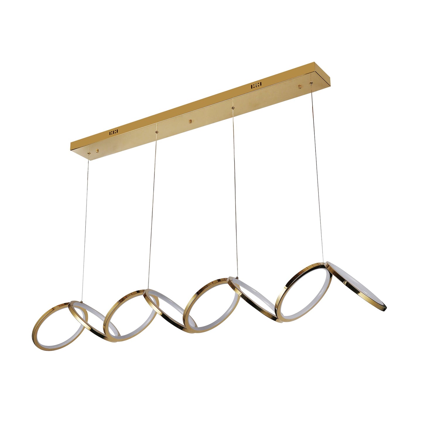 Modica Gold 1500mm Tri-Colour Remote-Controlled LED Contemporary Linear Pendant