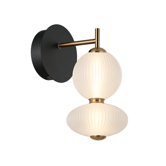 Ondara 2 Light Black, Bronze and White LED Tri-Colour Modern Wall Light