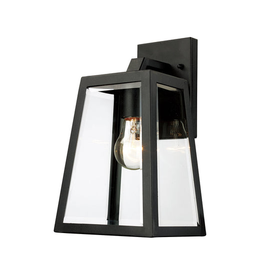 Selby Medium Black with Clear Glass Traditional Outdoor Coach Light