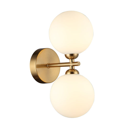 Tessa Bronze and White 2 Light Modern Wall Light