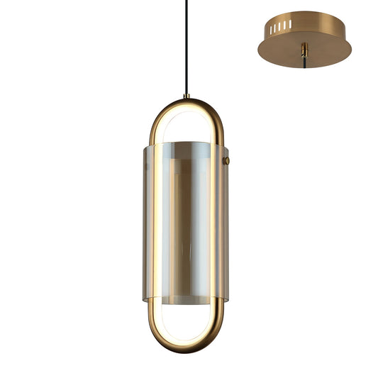 Trento Bronze and Amber LED Tri-Colour Contemporary Pendant