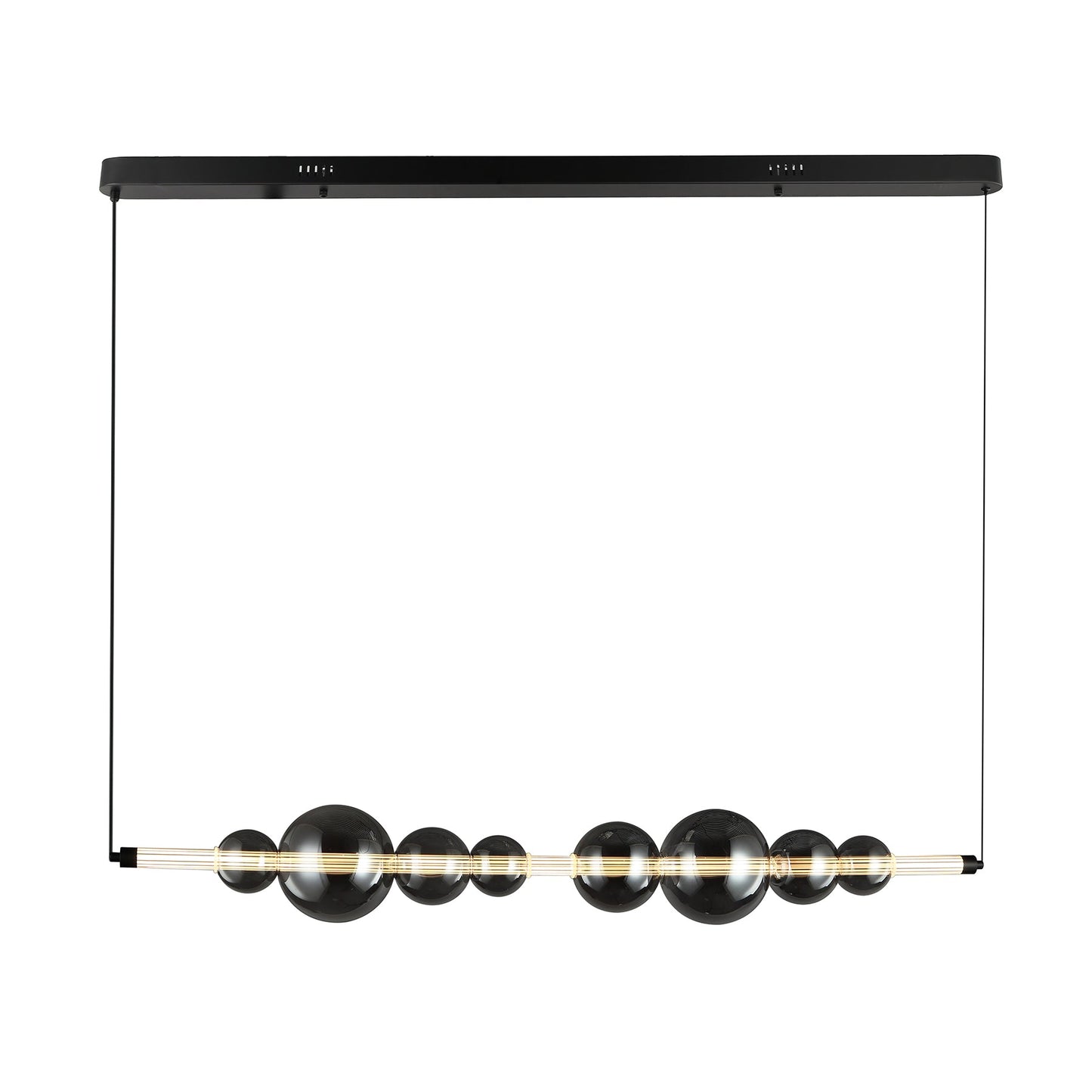 Tuscany 8 Piece Black and Smoke LED Tri-Colour Contemporary Pendant