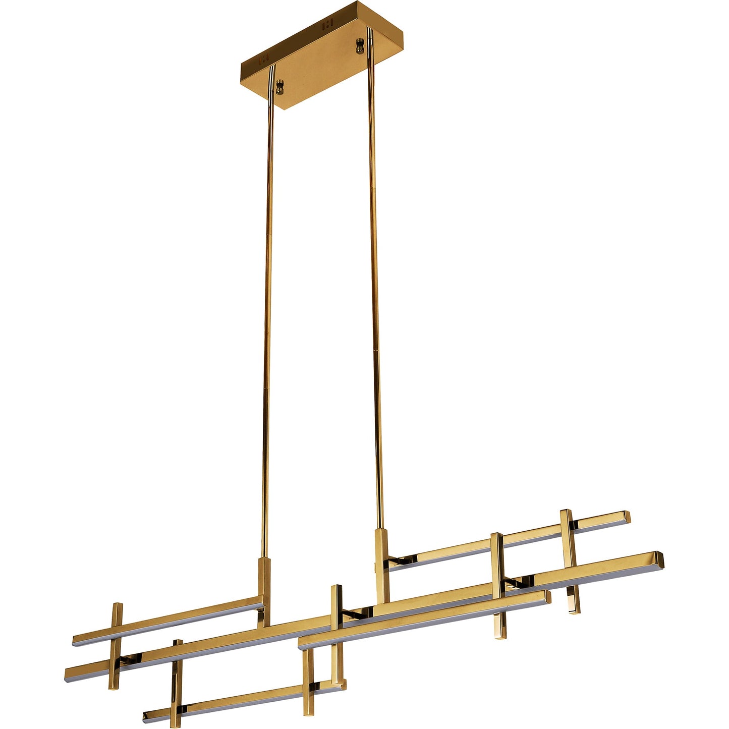 Yukon Gold 1200mm Tri-Colour Remote-Controlled LED Contemporary Linear Pendant