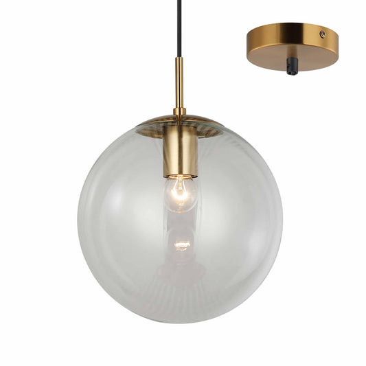 Orio 250mm Bronze and Clear Modern Spherical Pendant